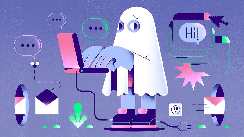 Illustration zum Thema Ghosting
